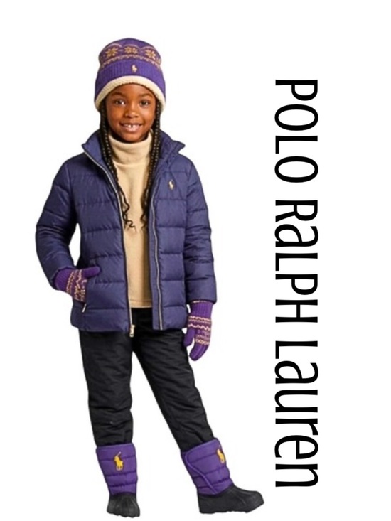 Polo Ralph Lauren Other - Polo Ralph Lauren Vancouver EZ Snow Boots Girls Sz 5  Fleece Lined Duck Boots